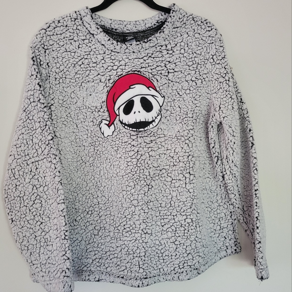 Nightmare before Christmas sherpa top grey jack skellington halloween